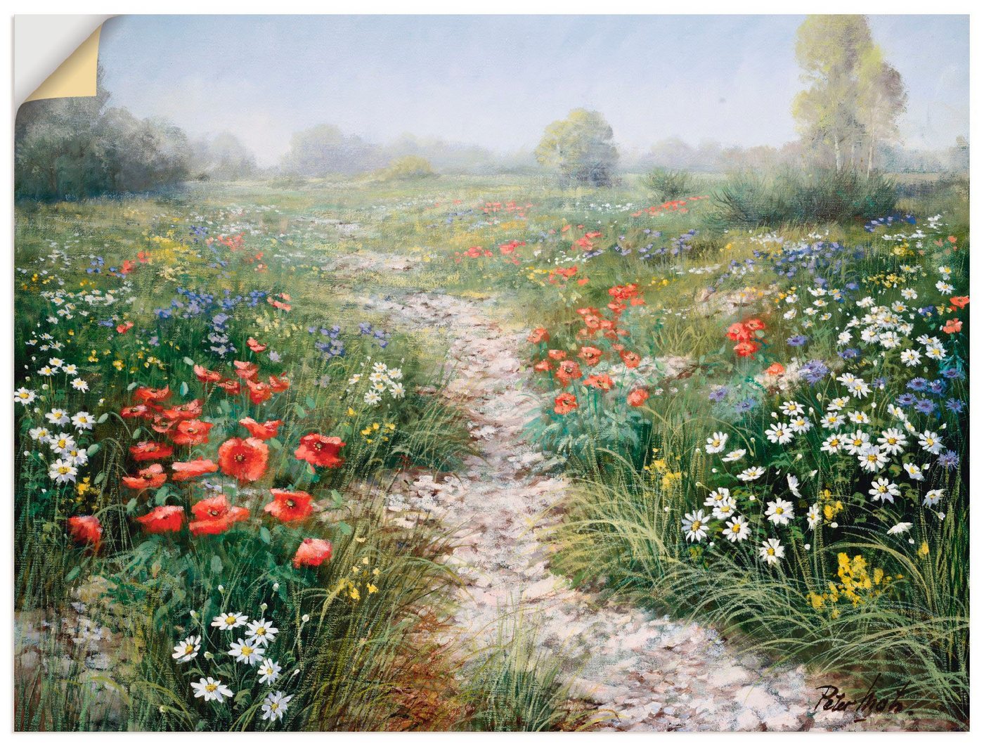 Artland Wandbild Dichte der Natur, Blumenwiese (1 St), als Leinwandbild, Poster, Wandaufkleber in verschied. Größen von Artland