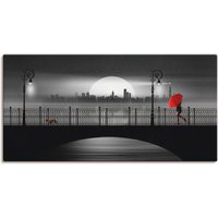 Artland Wandbild "Die Brücke im Regen", Brücken, (1 St.), als Leinwandbild, Poster in verschied. Größen von Artland