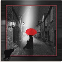 Artland Wandbild "Die Frau mit dem roten Schirm 2", Frau, (1 St.) von Artland