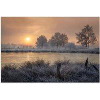 Artland Wandbild "Ein Wintertag beginnt", Bilder vom Sonnenuntergang & -aufgang, (1 St.) von Artland