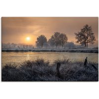 Artland Wandbild "Ein Wintertag beginnt", Bilder vom Sonnenuntergang & -aufgang, (1 St.) von Artland