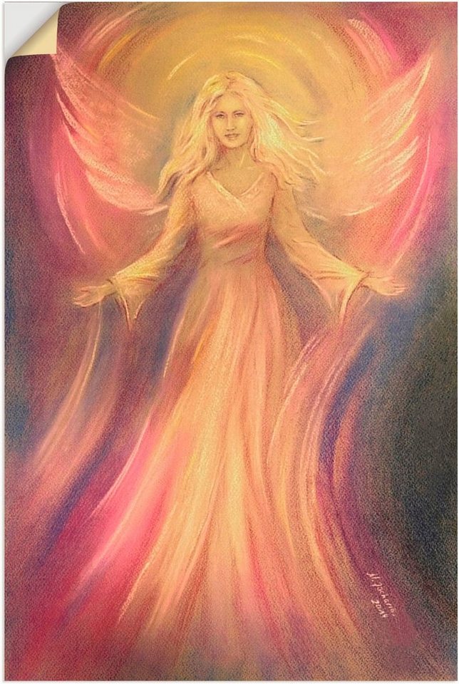 Artland Wandbild Engel Licht Liebe - Spirituelle Malerei, Religion (1 St), als Alubild, Outdoorbild, Leinwandbild, Poster, Wandaufkleber von Artland