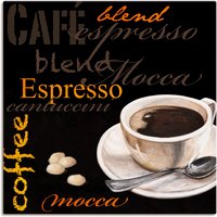 Artland Wandbild "Espresso - Kaffee", Kaffee Bilder, (1 St.) von Artland