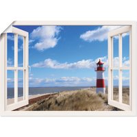 Artland Wandbild "Fensterblick - Leuchtturm Sylt", Fensterblick, (1 St.) von Artland