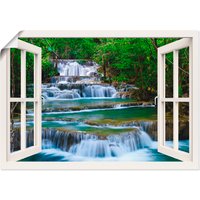 Artland Wandbild "Fensterblick Wasserfall in Kanchanaburi", Fensterblick, (1 St.) von Artland