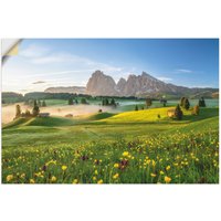 Artland Wandbild "Frühling auf der Seiser Alm", Berge & Alpenbilder, (1 St.) von Artland