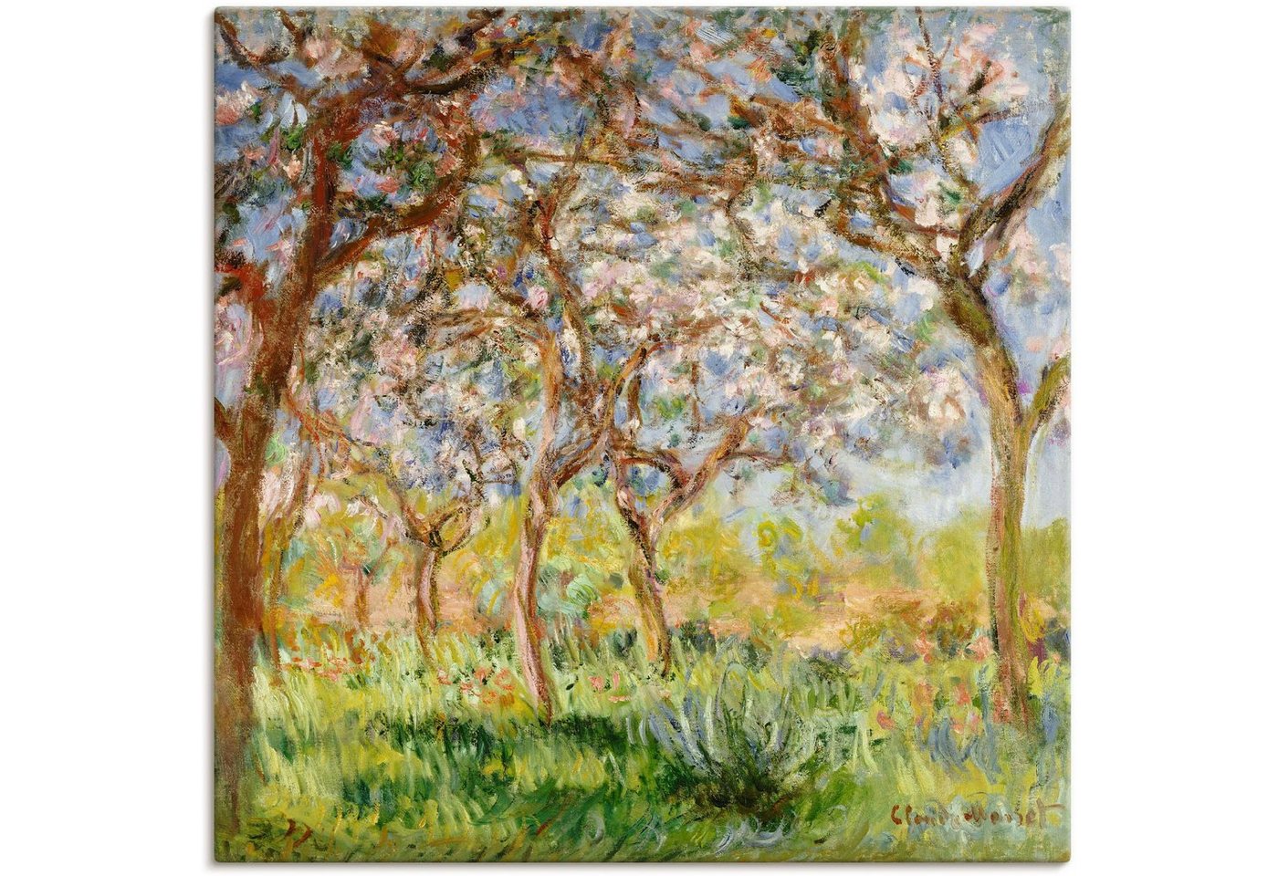 Artland Wandbild Frühling in Giverny., Wiesen & Bäume (1 St), als Leinwandbild, Poster in verschied. Größen von Artland