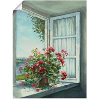 Artland Wandbild "Geranien am Fenster", Blumen, (1 St.) von Artland