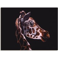 Artland Leinwandbild "Giraffen Portrait", Wildtiere, (1 St.) von Artland
