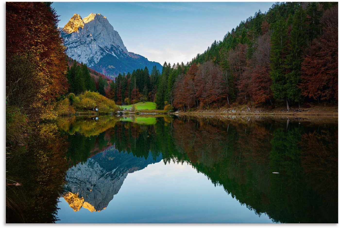 Artland Wandbild Herbst am Rießersee, Berge & Alpenbilder (1 St), als Alubild, Outdoorbild, Leinwandbild in verschied. Größen von Artland