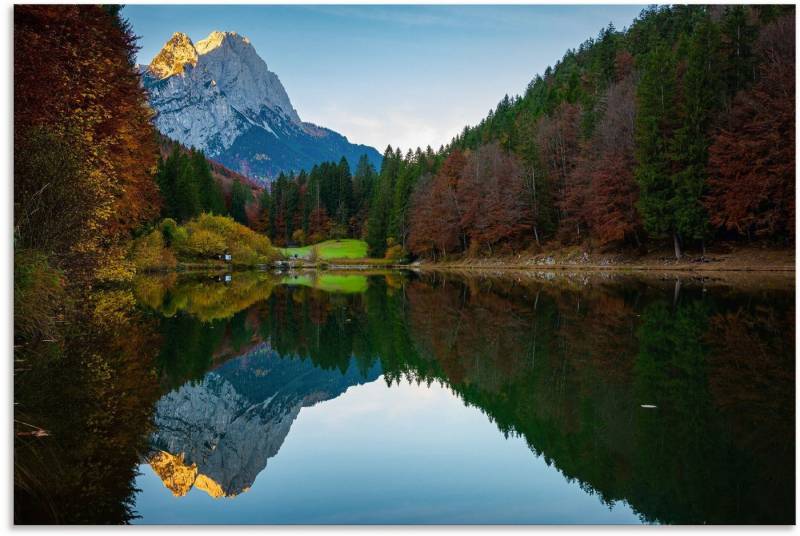 Artland Wandbild Herbst am Rießersee, Berge & Alpenbilder (1 St), als Alubild, Outdoorbild, Leinwandbild in verschied. Größen von Artland