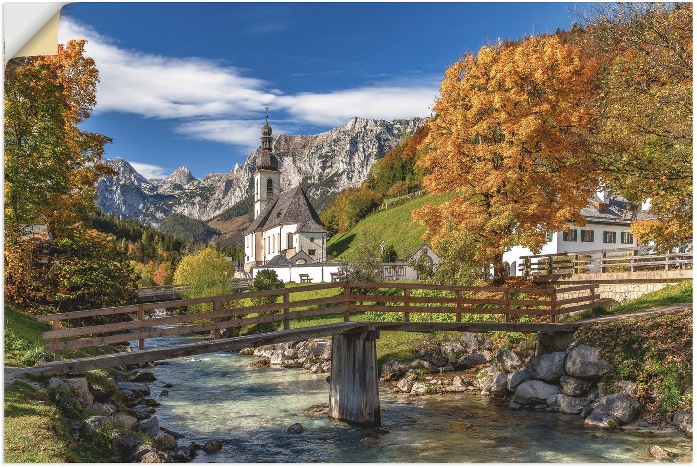 Artland Wandbild Herbst im Berchtesgadener Land, Berge & Alpenbilder (1 St), als Alubild, Leinwandbild, Wandaufkleber oder Poster in versch. Größen von Artland