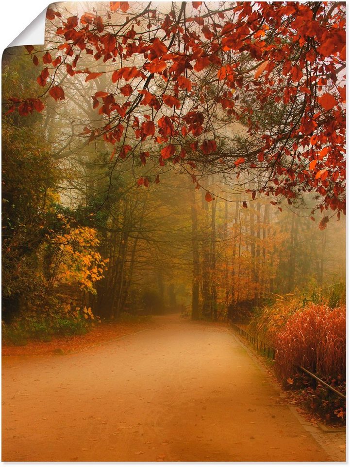 Artland Wandbild Herbst im Park, Vier Jahreszeiten (1 St), als Poster in verschied. Größen von Artland