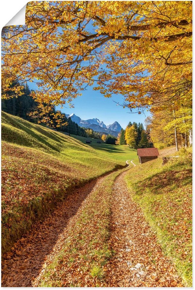 Artland Wandbild Herbst in Bayern, Berge & Alpenbilder (1 St), als Alubild, Outdoorbild, Leinwandbild, Wandaufkleber, versch. Größen von Artland