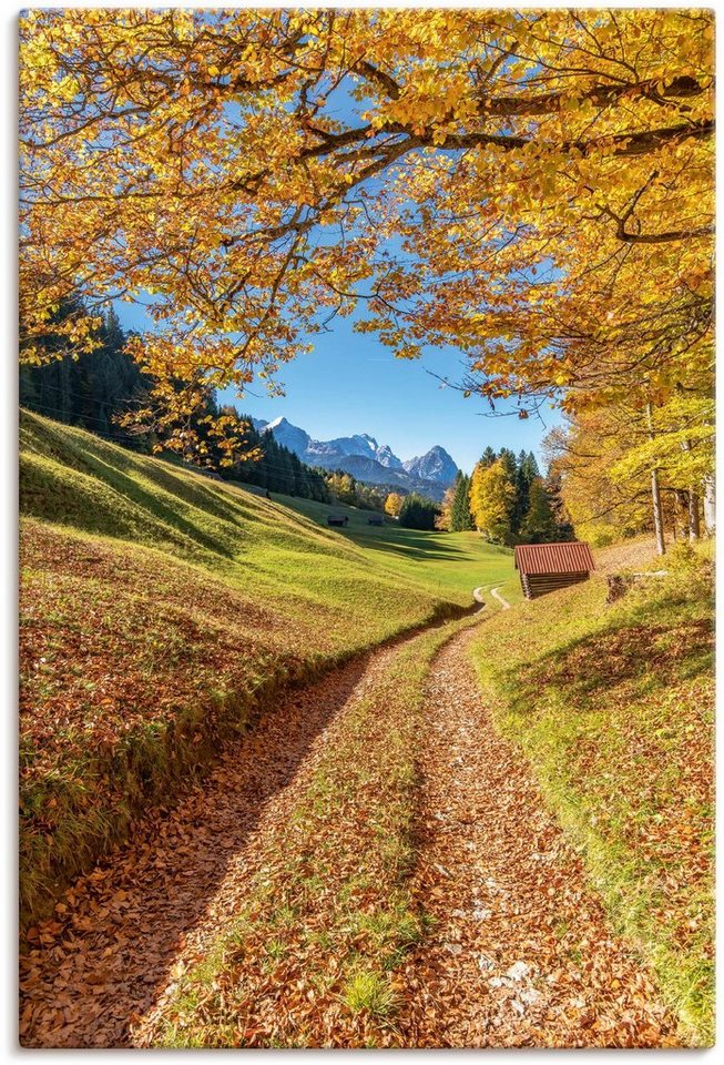 Artland Wandbild Herbst in Bayern, Berge & Alpenbilder (1 St), als Alubild, Outdoorbild, Leinwandbild, Wandaufkleber, versch. Größen von Artland