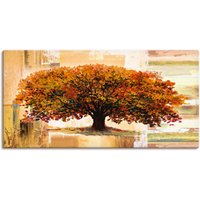 Artland Wandbild "Herbstbaum auf abstraktem Hintergrund", Bäume, (1 St.) von Artland