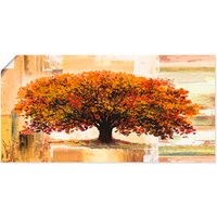 Artland Wandbild "Herbstbaum auf abstraktem Hintergrund", Bäume, (1 St.) von Artland