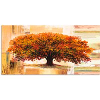 Artland Wandbild "Herbstbaum auf abstraktem Hintergrund", Bäume, (1 St.) von Artland