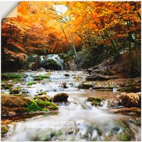 Artland Wandbild "Herbstlicher Wasserfall", Gewässer, (1 St.), als Poster, Wandaufkleber in verschied. Größen von Artland