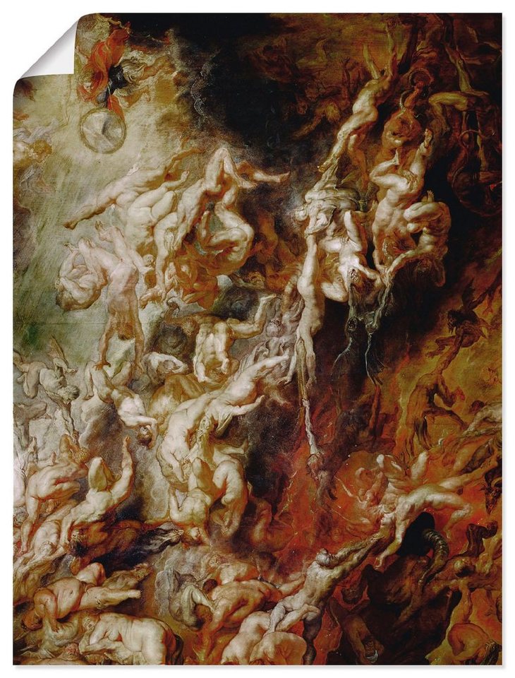 Artland Kunstdruck Höllensturz der Verdammten I, klassische Fantasie (1 St), als Leinwandbild, Poster, Wandaufkleber in verschied. Größen von Artland