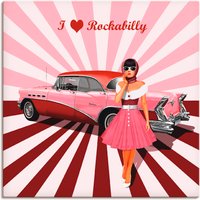 Artland Wandbild "Ich liebe Rockabilly", Ausstellungsplakate, (1 St.) von Artland