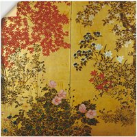 Artland Wandbild "Japanischer Wandschirm 18. Jahrhundert", Pflanzen, (1 St.) von Artland