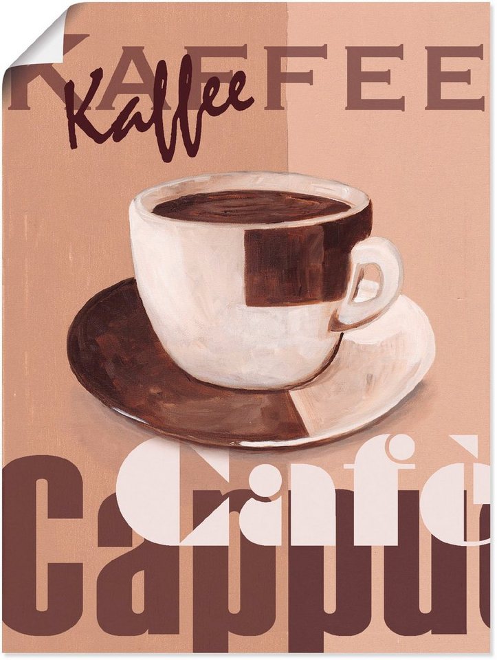 Artland Poster Kaffee, Getränke (1 St), als Alubild, Leinwandbild, Wandaufkleber oder Poster in versch. Größen von Artland