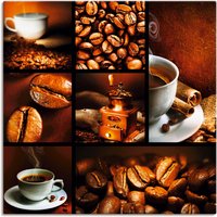 Artland Wandbild "Kaffee Collage", Getränke, (1 St.), als Leinwandbild, Poster, Wandaufkleber in verschied. Größen von Artland