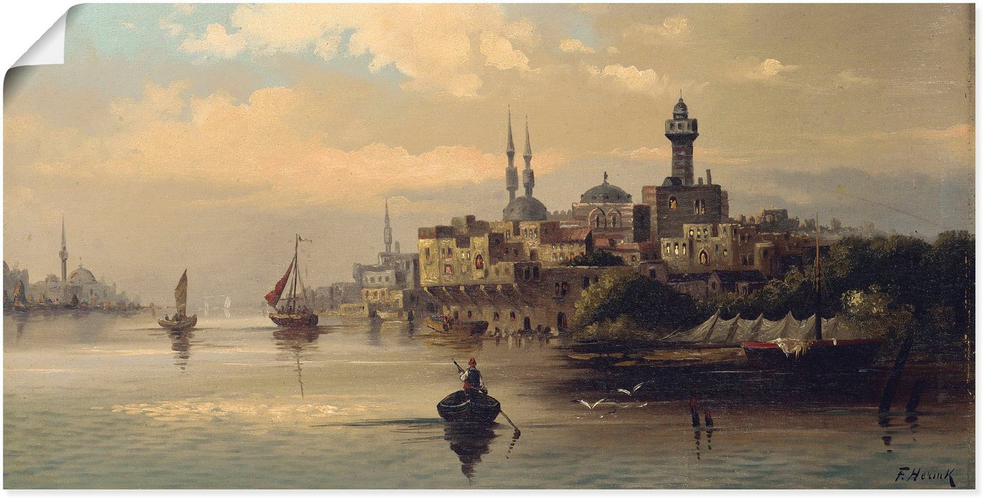 Artland Wandbild Kauffahrtsschiffe auf Bosporus, Istanbul, Gewässer (1 St), als Leinwandbild, Poster, Wandaufkleber in verschied. Größen von Artland