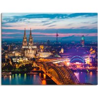 Artland Wandbild "Köln Panorama am Abend", Deutschland, (1 St.) von Artland