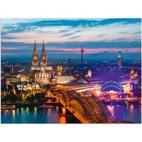 Artland Wandbild "Köln Panorama am Abend", Deutschland, (1 St.) von Artland