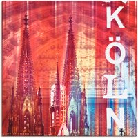 Artland Leinwandbild "Köln Skyline Collage II", Gebäude, (1 St.) von Artland