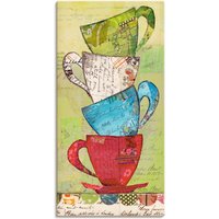 Artland Leinwandbild "Komm zum Tee", Geschirr & Besteck, (1 St.) von Artland