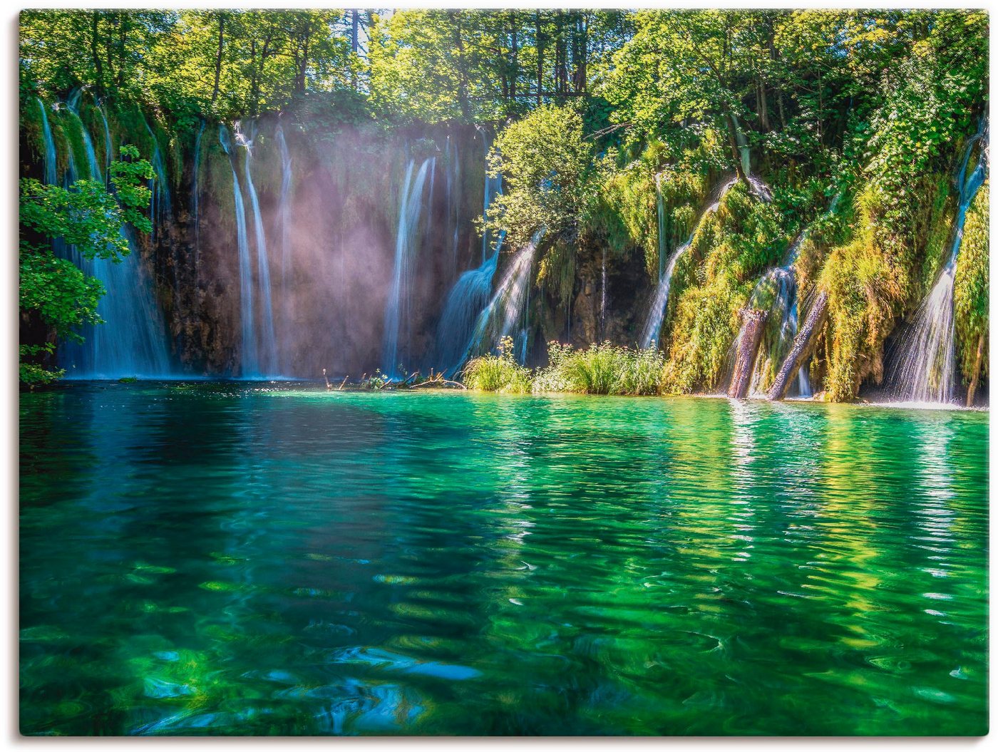 Artland Leinwandbild Kroatiens Märchenwelt, Gewässer (1 St), auf Holzrahmen gespannt von Artland