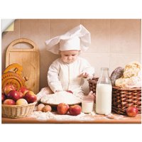 Artland Wandbild "Küche Junge Kind Backen", Bilder von Kindern, (1 St.), als Alubild, Outdoorbild, Leinwandbild, Poster, Wandaufkleber von Artland