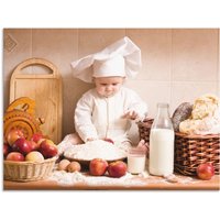 Artland Wandbild "Küche Junge Kind Backen", Bilder von Kindern, (1 St.), als Alubild, Outdoorbild, Leinwandbild, Poster, Wandaufkleber von Artland