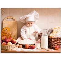 Artland Wandbild "Küche Junge Kind Backen", Bilder von Kindern, (1 St.), als Alubild, Outdoorbild, Leinwandbild, Poster, Wandaufkleber von Artland