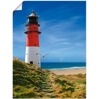 Artland Wandbild "Leuchtturm am Deich" Gebäude 1 Stk. tlg. als Leinwandbild, Poster, Wandaufkleber in verschied. Größen von Artland