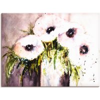 Artland Leinwandbild "Lila Mohn in Vase", Blumen, (1 St.) von Artland