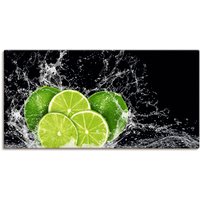 Artland Wandbild "Limone mit Spritzwasser", Obst Bilder, (1 St.), als Leinwandbild, Poster, Wandaufkleber in verschied. Größen von Artland