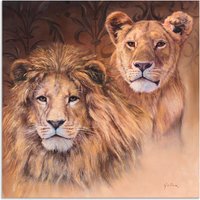 Artland Wandbild "Löwen", Wildtiere, (1 St.), als Alubild, Outdoorbild, Leinwandbild, Poster, Wandaufkleber von Artland