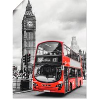 Artland Wandbild "London Bus und Big Ben", Gebäude, (1 St.) von Artland