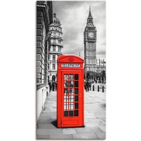 Artland Wandbild "London Telefonzelle", Architektonische Elemente, (1 St.) von Artland