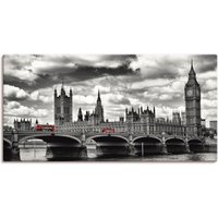 Artland Wandbild "London Westminster Bridge & Red Buses", Großbritannien, (1 St.) von Artland