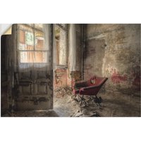 Artland Wandbild "Lost Place - roter Sessel I", Innenarchitektur, (1 St.) von Artland