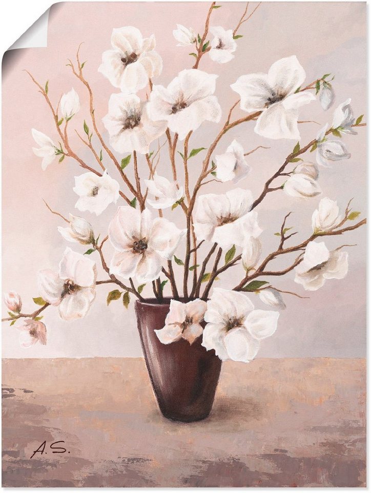 Artland Wandbild Magnolien, Blumen (1 St), als Leinwandbild, Poster in verschied. Größen von Artland