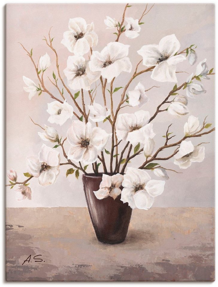 Artland Wandbild Magnolien, Blumen (1 St), als Leinwandbild, Poster in verschied. Größen von Artland