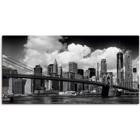 Artland Wandbild "Manhattan Skyline, Brooklyn Bridge", New York, (1 St.) von Artland