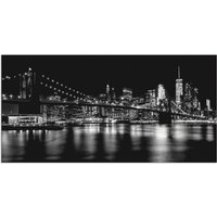 Artland Wandbild "Manhattan Skyline & Brroklyn Bridge", Amerika, (1 St.) von Artland