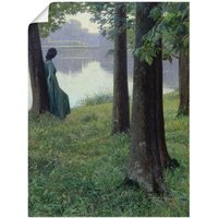 Artland Wandbild "Morgen am Teich in Rastede. 1906", Frau, (1 St.) von Artland